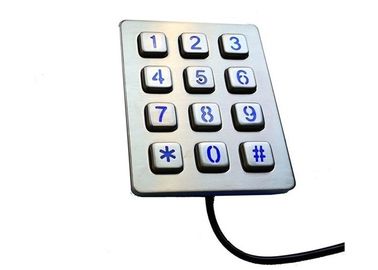 Petit mini clavier numérique numérique imperméable en métal 3 x 4 avec Matrix/câble d'USB