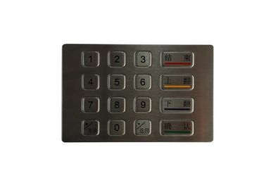 Clavier numérique d'acier inoxydable du kiosque RS485, disposition personnalisée par appartement de clavier numérique de 16 de bouton atmosphères de banque